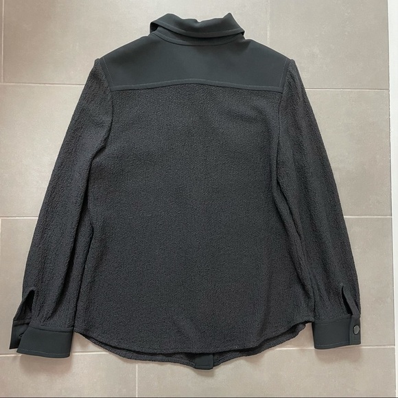 St. John Knit Black Button Down Collared Cardigan Sweater Shirt Jacket - Picture 3 of 6